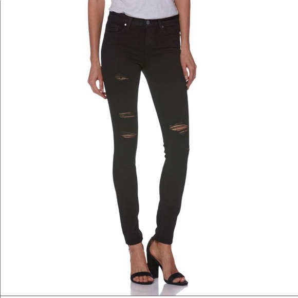 PAIGE Denim - Black distressed Paige Denim